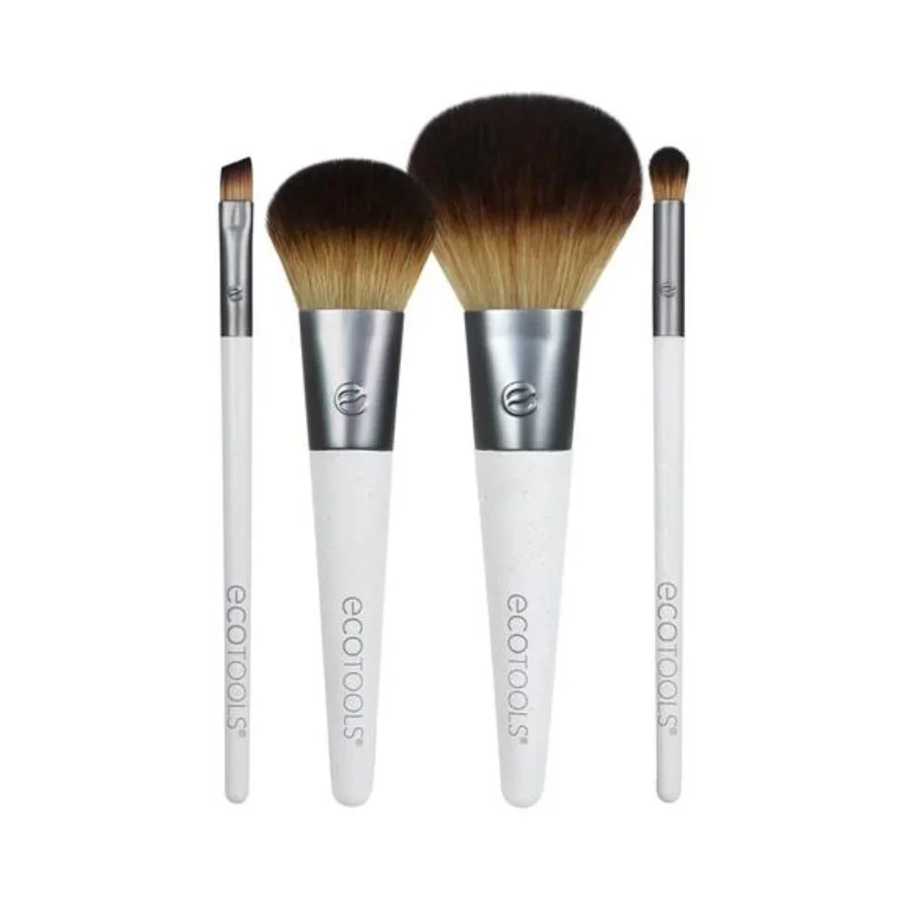 EcoTools On-The-Go Makeup Brush Kit, Travel-Friendly Brush Set